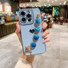 Luxury Soft Love Heart Bracelet Phone Case For iPhone 11 12 13 14 15 Pro Max XS X XR 7 8 Plus SE 2020 2022 Lint Bumper Cover