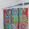 Rideau de douche floral Motif botanique Décor de salle de bain Impression de fleurs de la nature Tissu imperméable Doublure Style Ferme Rustique Vintage