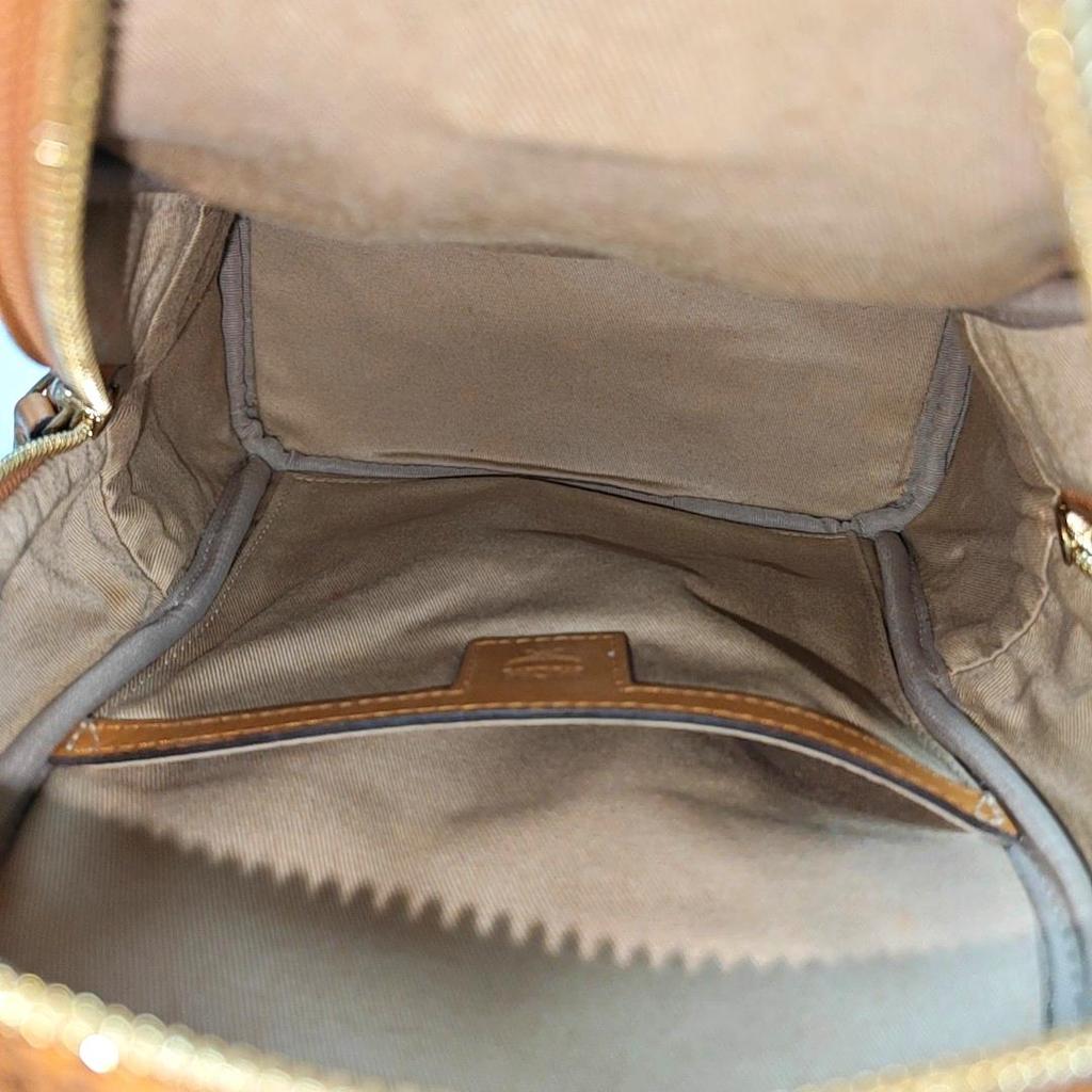 [Pre-Owned] Studded Monogram Print Faux Leather Mini Backpack - Good #1RTZ1QD