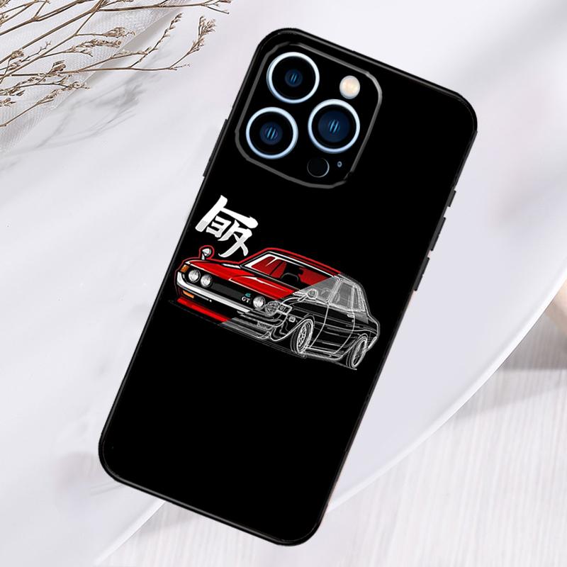 JDM Drift Car Phone Case For iPhone 17 Pro Max 16 15 13 12 11 14 Pro Max Plus 13 12 Mini 16e 17 Air Cover