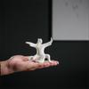 Ceramic Tai Chi Figurines Office Desktop Decoration Tea Table White Porcelain Zen Ornaments Bonsai Flowerpot Crafts