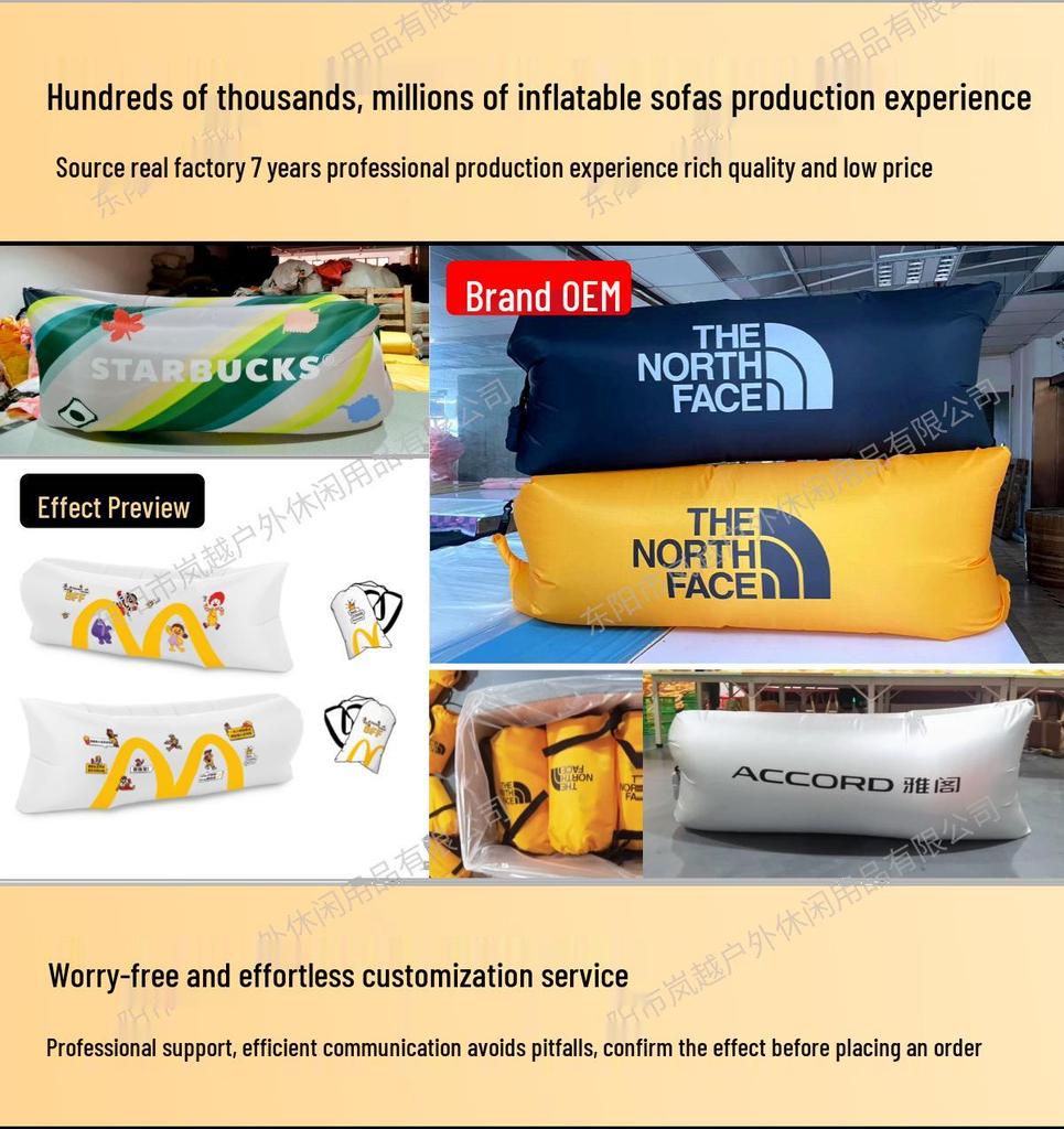 Portable Inflatable Sofa Bed for Outdoor Camping & Beach Lounging