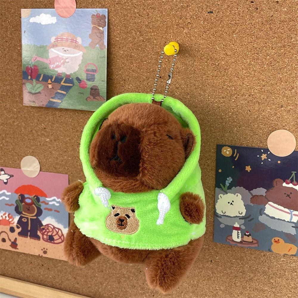 Fluffty Capybara Keychain Hoodie Capybara Doll Gift Capybara Pendant