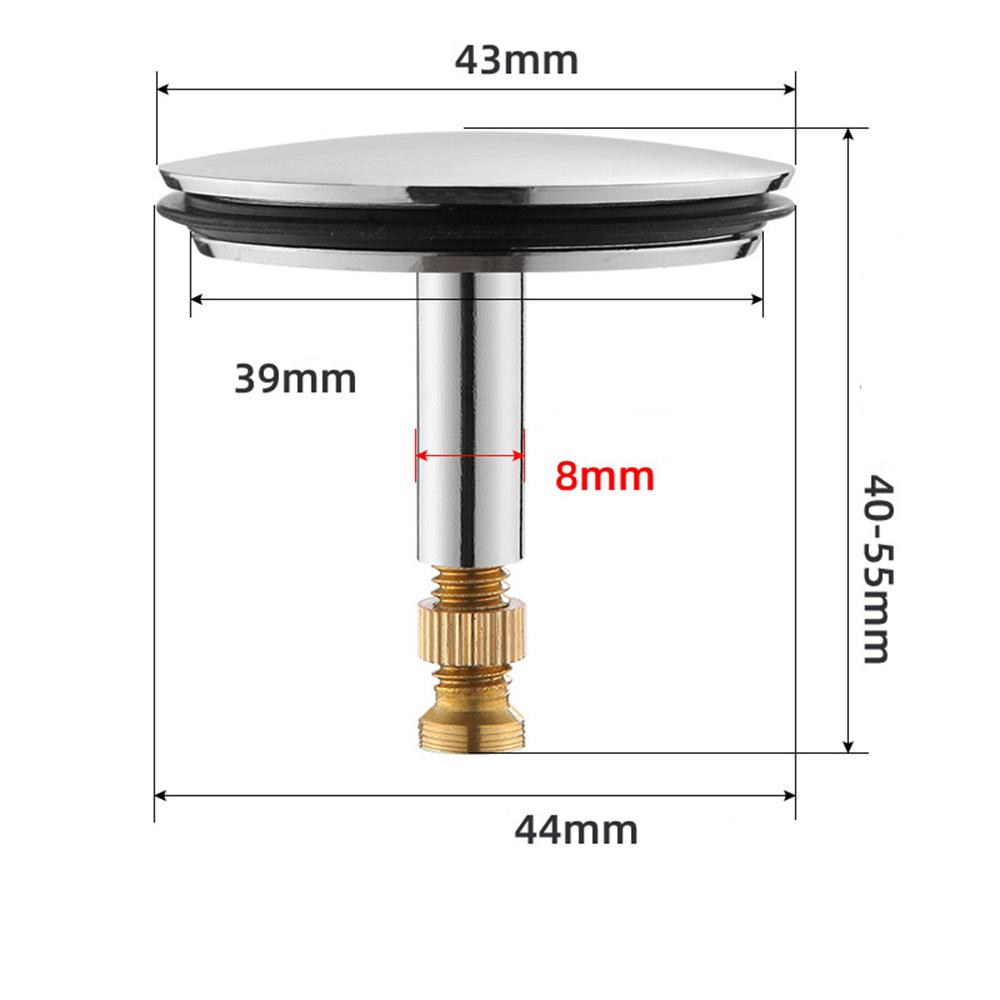 43mm Water Sealing Plug For Bathtub Drain Stopper Bathroom Sink Waste Plug