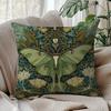 Cuscino Falena Luna Verde Stampa 2D Double Sided Morbido Cuscino Artistico Copricuscino Arredamento Camera da Letto Soggiorno Divano Accessorio Accogliente Regalo