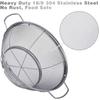 3Pack Stainless Steel Colander Sieves(5-Quart,4-Quart and 3-Quart),Mesh Strainer Net Baskets with Handles for Strain,Drain,Rinse
