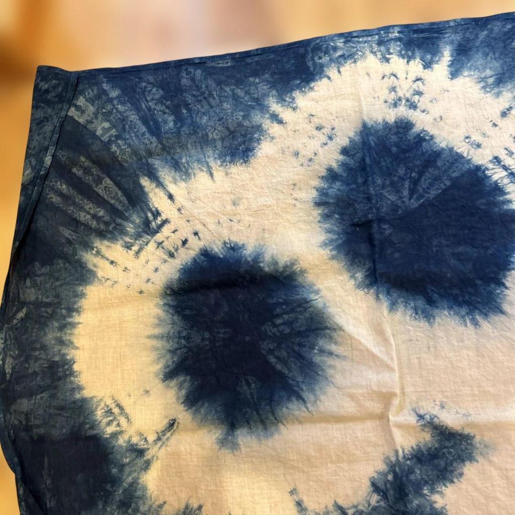 Used Takarajima Dyeing Indigo Dyeing Stole with Tag
