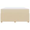 Bed Frame with Mattress Cream 140 x 200 cm Fabric