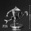 Solid Metal Blood Ocean Shark Warrior Miniature Wargame Figure Unpainted Collectible Gift For Men Car Interior Decoration