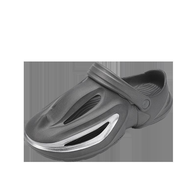 

Літо 2024 нові сандалі легкі пляжні взуття для броду повсякденна мода великий розмір сумка голова шльопанці чоловічі 44 сірий колір