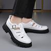 Sandalias de hombre para primavera y verano Suela gruesa estilo diseñador de moda Fiesta o trabajo Exterior de moda para jóvenes Zapatos Negros y blancos