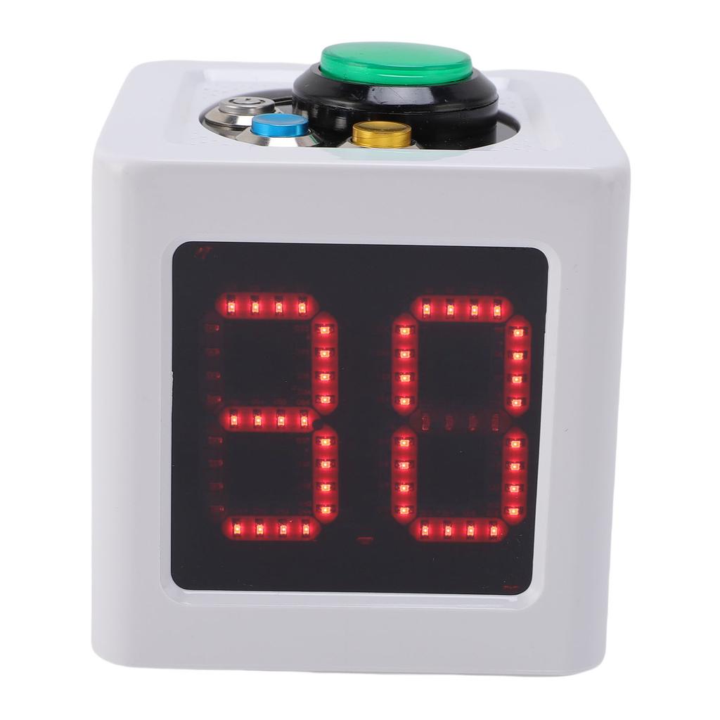4 Sides Cube Timer Batteries Operated Accurate Seconds Countdown Timer for Chess Poker Race White
