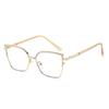 Color-Changing Anti-Blue Light Retro Cat-Eye Glasses with Metal Frame