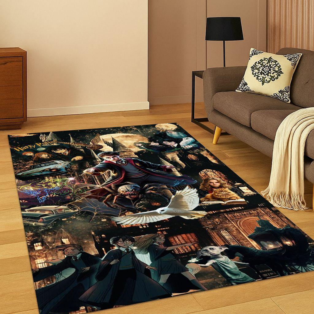 

3D H-Harry P-Potter Magic Sign Cartoon Carpet Rug for Bedroom Living Room Sofa Doormat Home Decor,kids Game Area Rug Non-slip 80x120cm