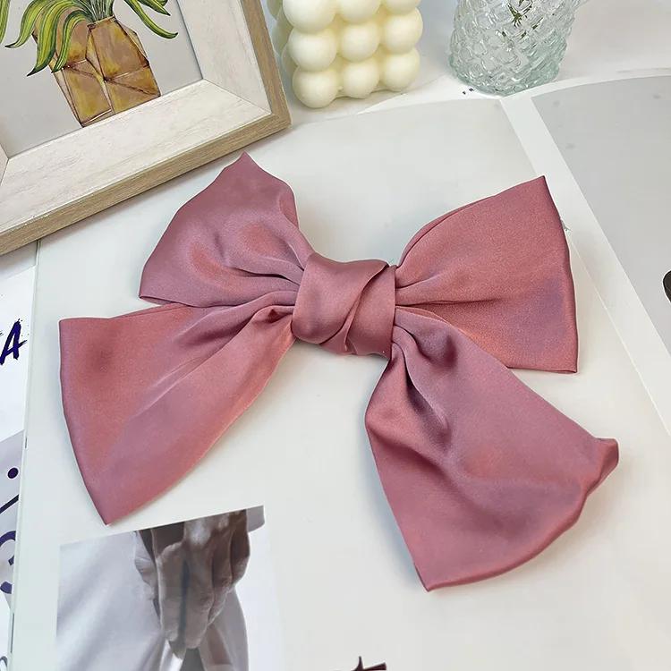 Big Hair Bow Ties Hair Clips Satin Two Layer Butterfly Bow For Women Bowknot Hairpins Trendy Girls Hair Accessories Barrettes