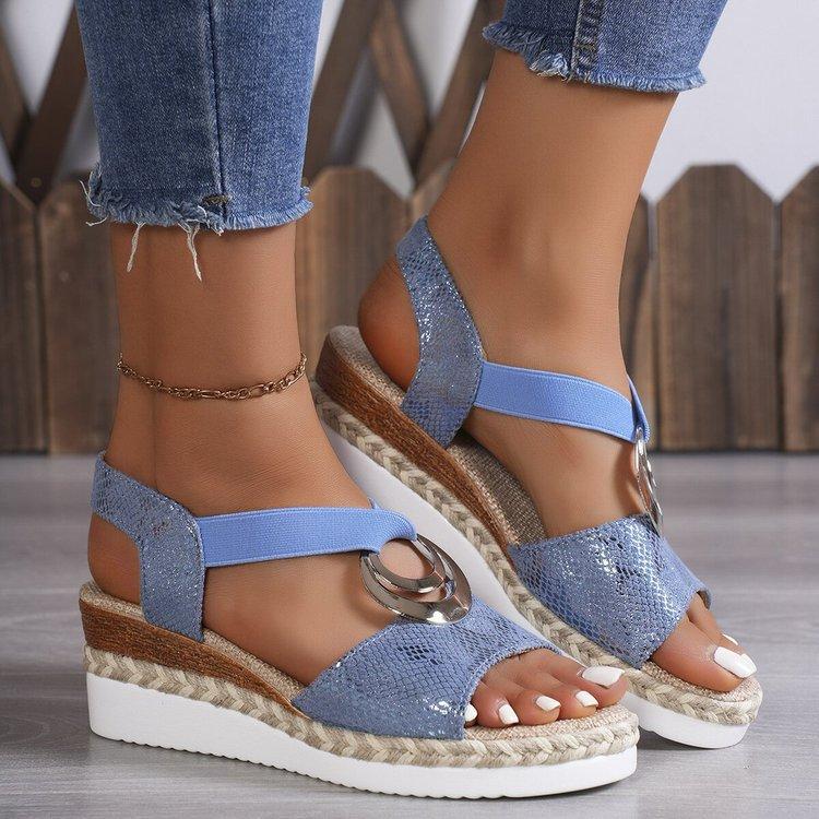 Large-sized Shoes Women's Sandals Wedge Heels Fish Mouth Casual Women's Sandals