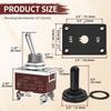 Toggle Switch Waterproof ON/Off DPST 4 Pin 30A 12V DC 20A 120V AC Toggle Rocker Switch 2 Way with Mounting Panel Cover for Marine Boat Car Truck