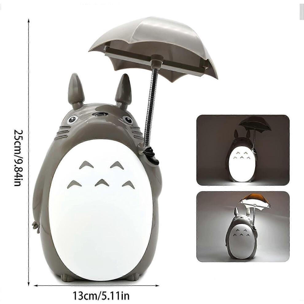 My Neighbor Cute Stuff Night Light,totoro Merchandise,with 2 Modes for Bedroom Bedside Lamp Reading Light Best Gifts for Girls Boys And Friends (grey)