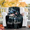 Custom Name Warhammer 40K Theme Printed Blanket - Perfect for Couch, Bed, Travel & Outdoor Use | Machine Washable, Cozy & Durable.