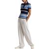 Polo Ralph Lauren Slim Fit Striped Button Short Sleeve Polo Shirt Women Tops Blue WMPOKNINB920187-999
