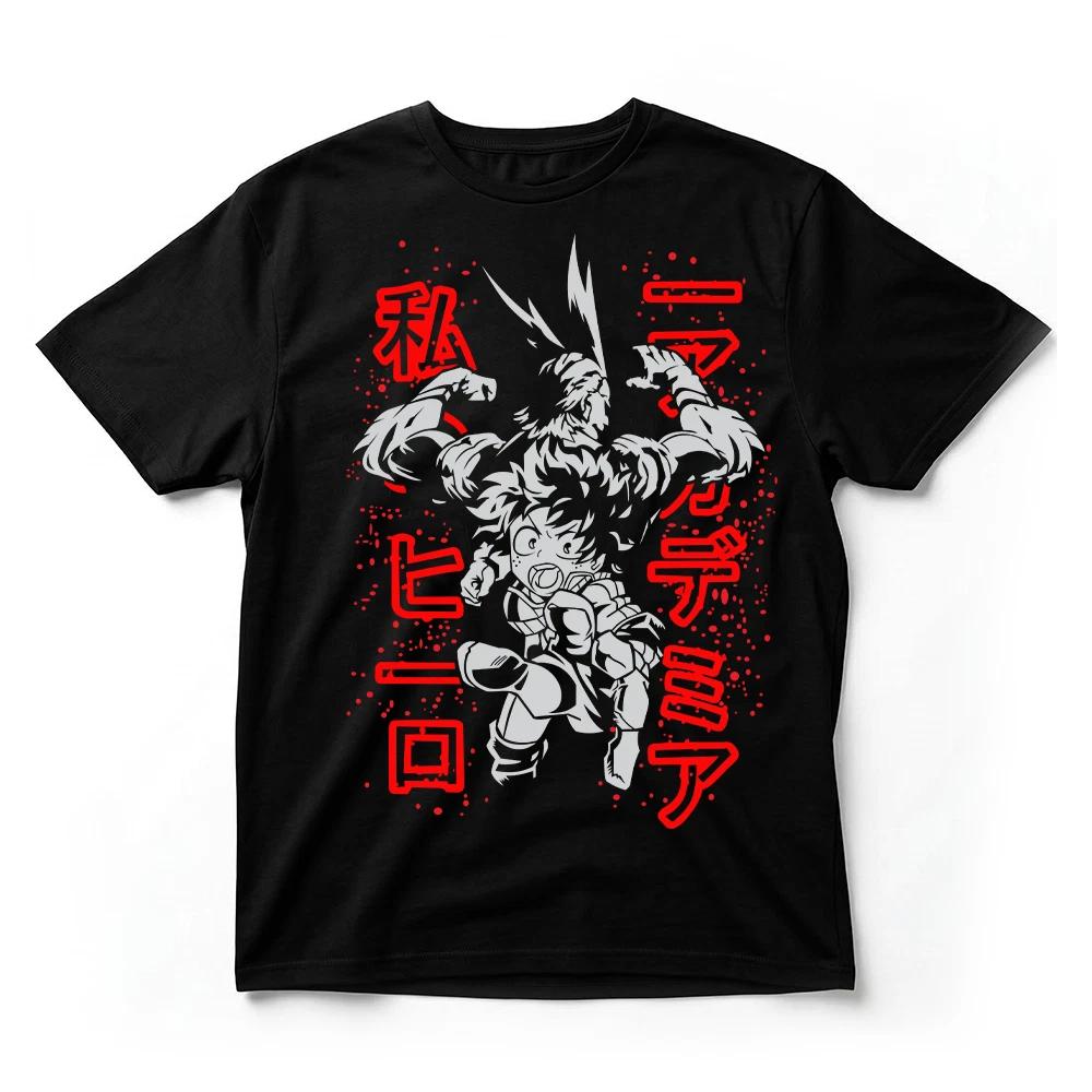 Deku All Might Anime T Shirt MHA Battle Graphic Tee UK