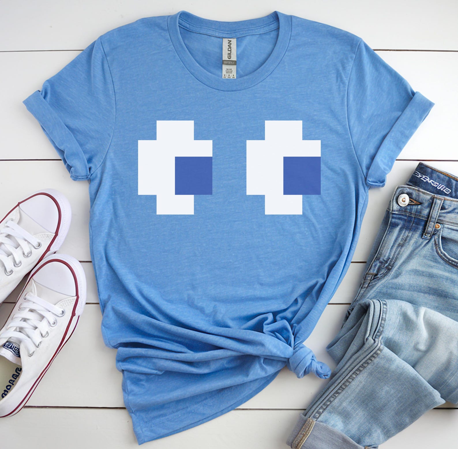 Retro Arcade Ghost T-Shirt, Gamer Halloween Costume XL