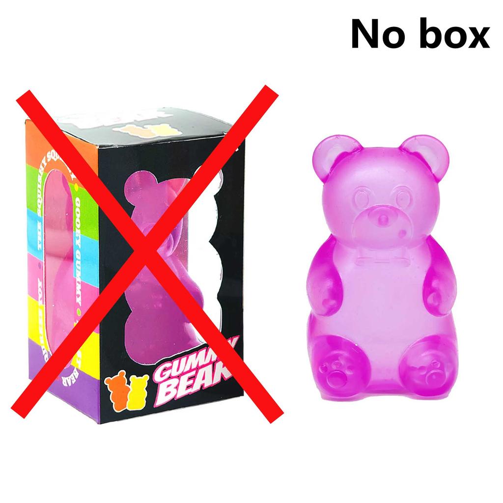 Sans Boîte 8cm Mignon Ours en Gomme Jouet Sensoriel à Presser Avec Remplissage de Type Gelée Rebond Lent Jouet Anti-Stress Pour Soulager l'Anxiété