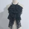 Elegant Layered Lace False Collar Adjustable Decorative Lace Neckline Fake Lace Collar  Gift