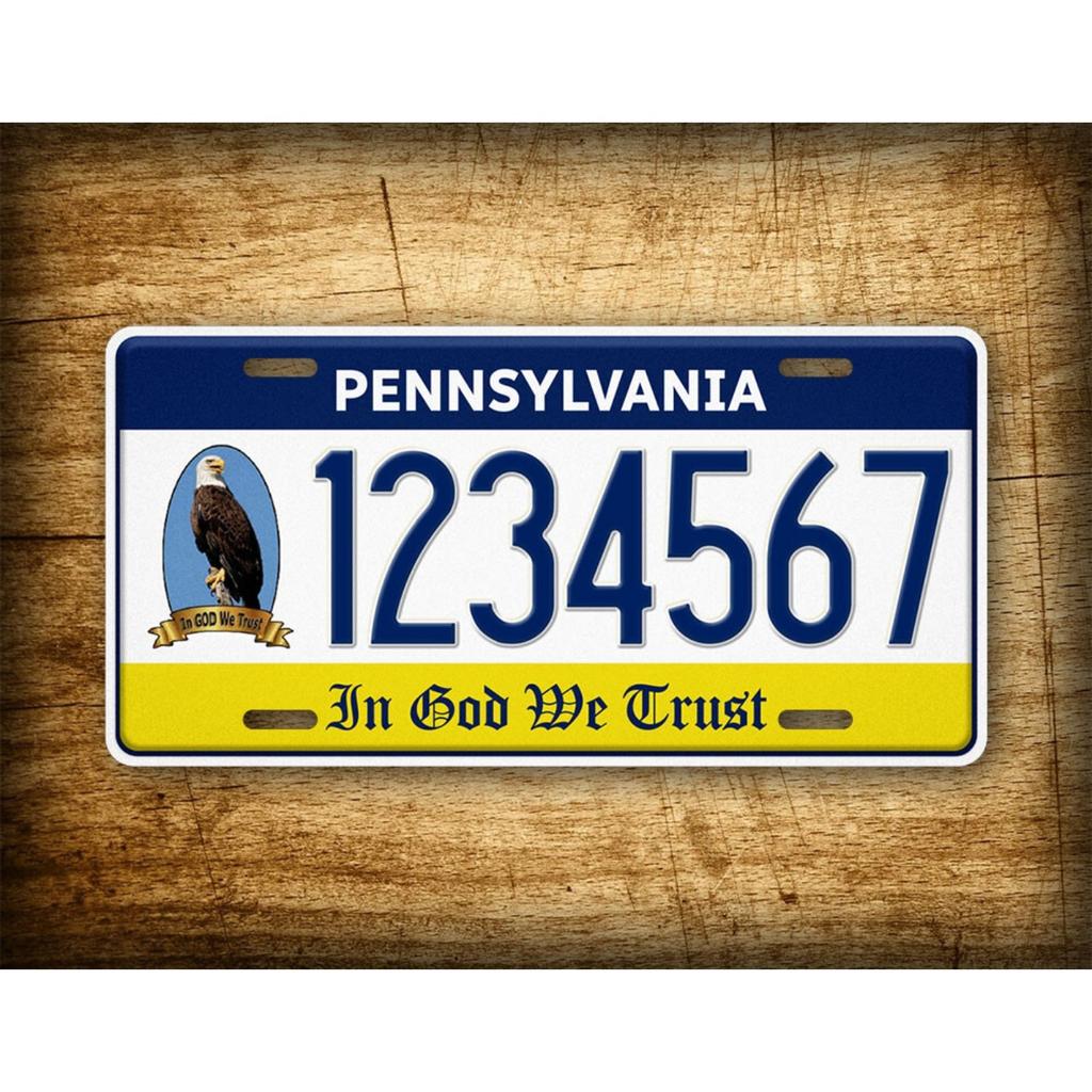 Personalized Pennsylvania State Tin Sign Decorative Plaque Waterproof for Car Home Garage Wall Decor