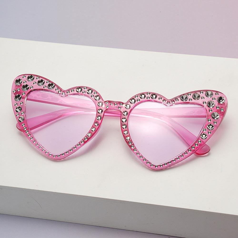 

Women s Rhinestone Heart Cat Eye Sunglasses Crystal Embellished Frame Eyewear for Bridal Events & Stylish Outfits KJ046