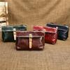 Johnature Echte Leder Damen Tasche Retro Handgemacht Weiches Rindsleder Mini Vielseitig Schulter Crossbody Tasche