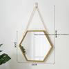 Nordic Iron Hexagonal Wall-mounted Mirror for Bathroom, Dormitory, Washbasin, Wall-mounted Makeup Mirror