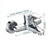 Umyvadlové baterie ze zinkové slitiny Chrom Nástěnná horká studená voda Baterie s dvojitým výtokem Do koupelny Splitter Vana Sprcha Umyvadlo