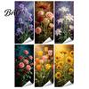 Mülleimer Aufkleber Wasserdichte Blumen Aufkleber Florale Aufkleber, Selbst?Klebende Mülltonnen-Aufkleber, Vintage-Muster-Dekor für Outdoor-Aufbewahrungsboxen