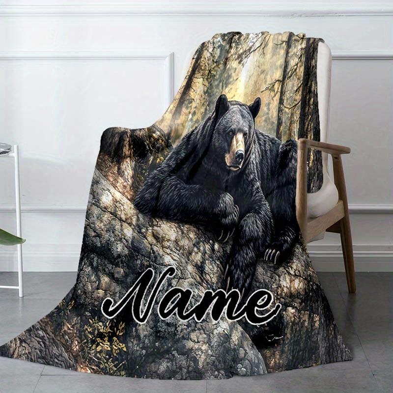 Fierce Bear Customize Your Name Blanket Warm Comfortable And Soft Blankets Are Suitable For Home Lunch Break Blanket Office Sofa Sofa Gift To