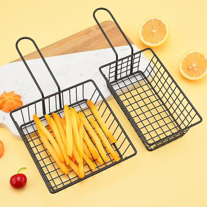 Iron-Fry Basket: French Fry & Fried Chicken Snack Holder