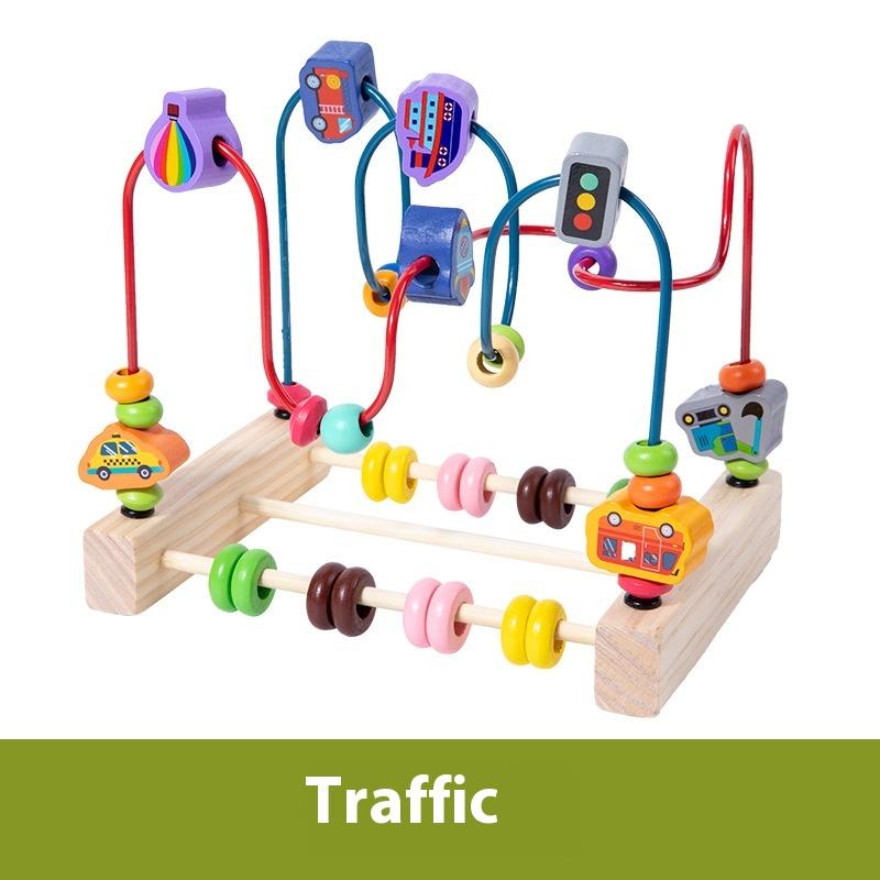 

Детские деревянные многофункциональные нитяные крупные бусины для раннего обучения, строительные блоки, интерактивные развивающие игрушки 21.5*16.1*20.5CM