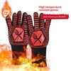 Hitzebeständige und hitzebeständige Grillhandschuhe mit fünf Fingern, wärmeisolierend, mikrowellengeeignet, mit Silikonbeschichtung.