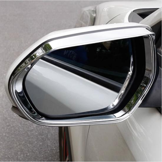 For Toyota Camry 2018-2026 Chrome Rain Eyebrow Rearview Mirror Frame