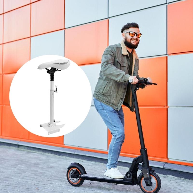 Quick Installation Shock Absorption Spring Cushioned Suspension Scooter Seat For M365 With High Durability Leather Pad