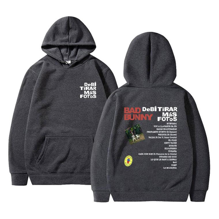 Žhavý rapper Bad Bunny 2025 Nové album Debi Tirar Mas Fotos DTMF Mikina Muži Ženy Móda Oversized Pulovr Pánské Vintage Mikiny