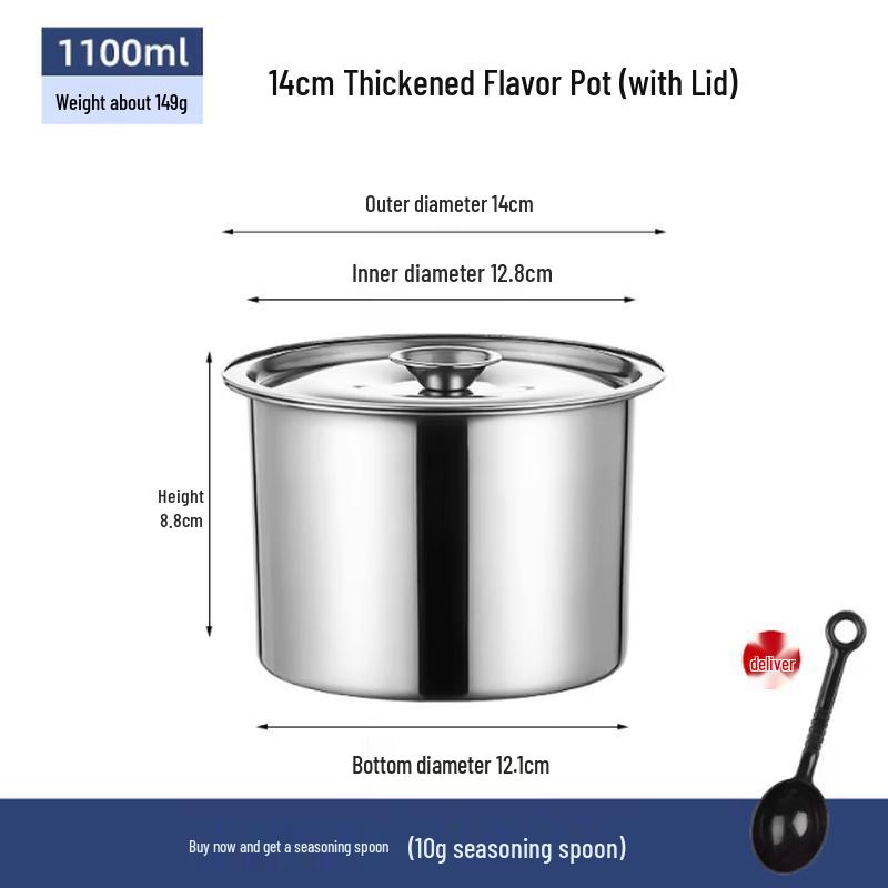 

Mubaisen 201 Stainless Steel Seasoning Jar with Lid