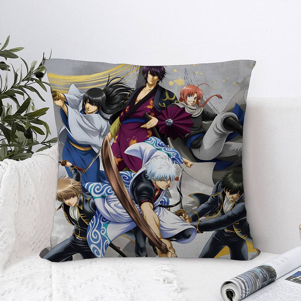

Japanese Anime GINTAMA Personalized Picture Text Home Decorative Pillows Household Gifts 45x45cm 30cmx30cm