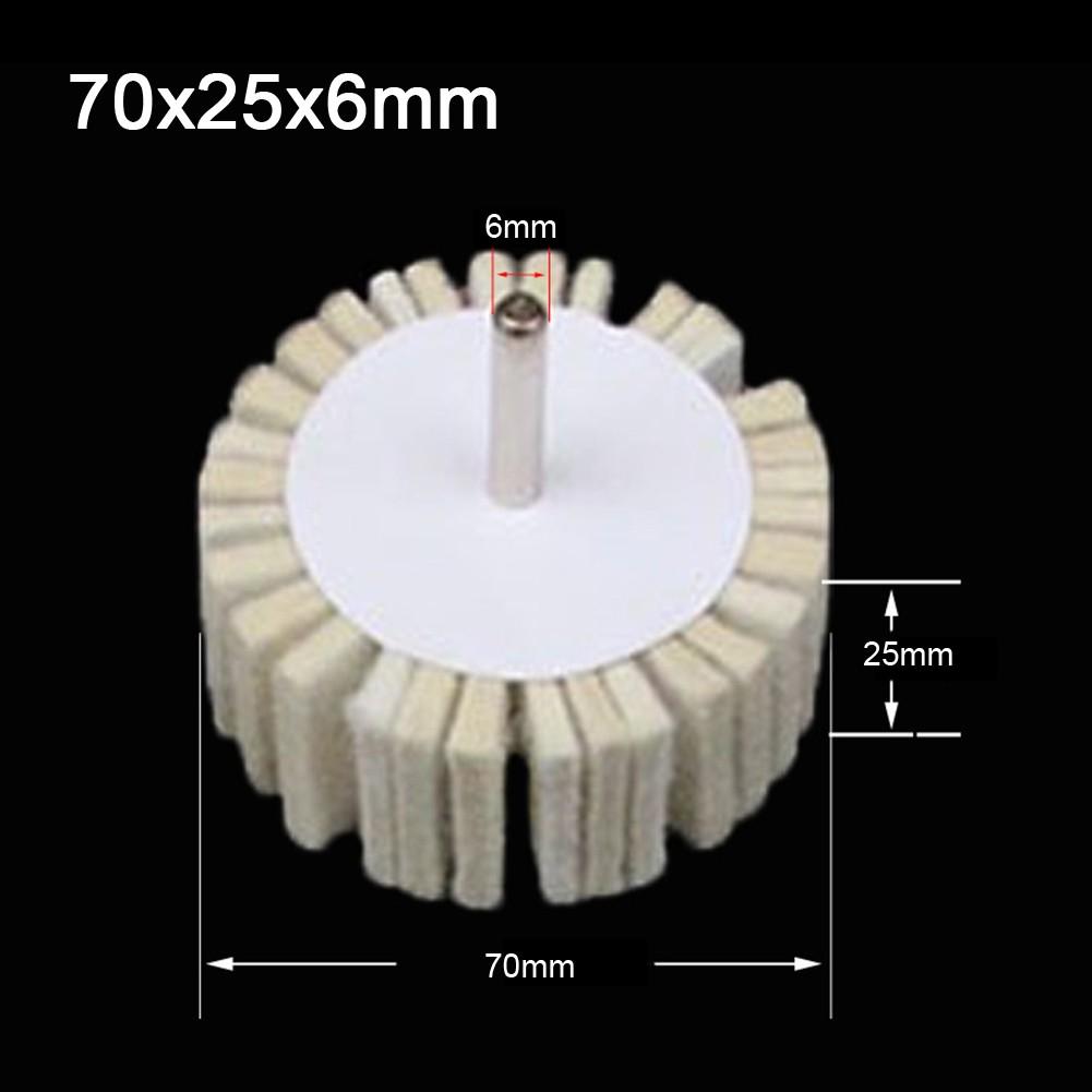 Efficient Polishing Tool 6mm Shank Polishing Head Wool Polishing Wheel