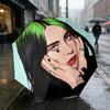 Green Hair Style 8 Ribs 3Fold Black Glue Uv Protection Umbrella Sun Protection Rainproof Compact Folding Umbrella For Travel Daily Use C923874
