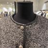 VOV Synthetic Leather Herringbone Trim Jacket