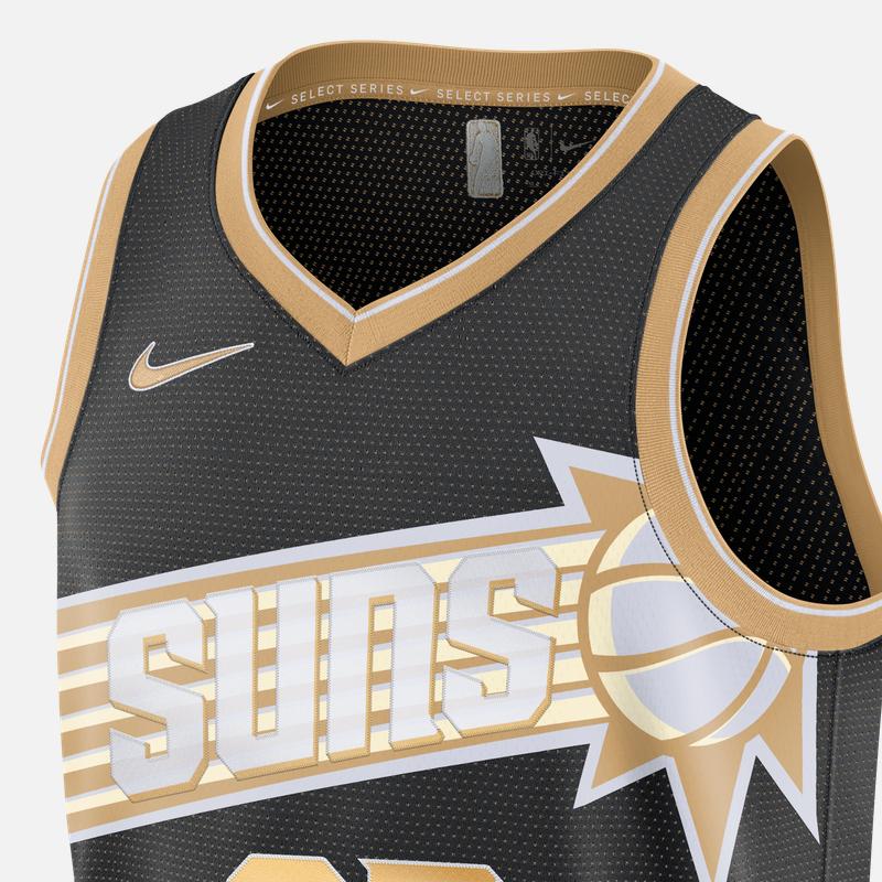 Nike Kevin Durant Phoenix Suns 2024 Letter Print Casual Breathable Sleeveless Basketball Jersey Fan Edition Unisex Jersey Black FN5909-053