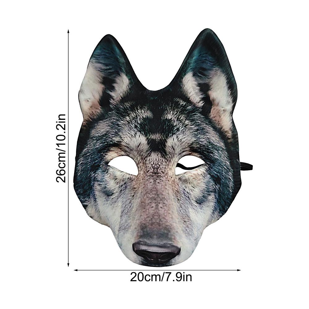 Wolf Mask Halloween Realistic Werewolf Mask Party Playing Costume Props Animal Party Mask Unisex Fancy Cosplay Party Props
