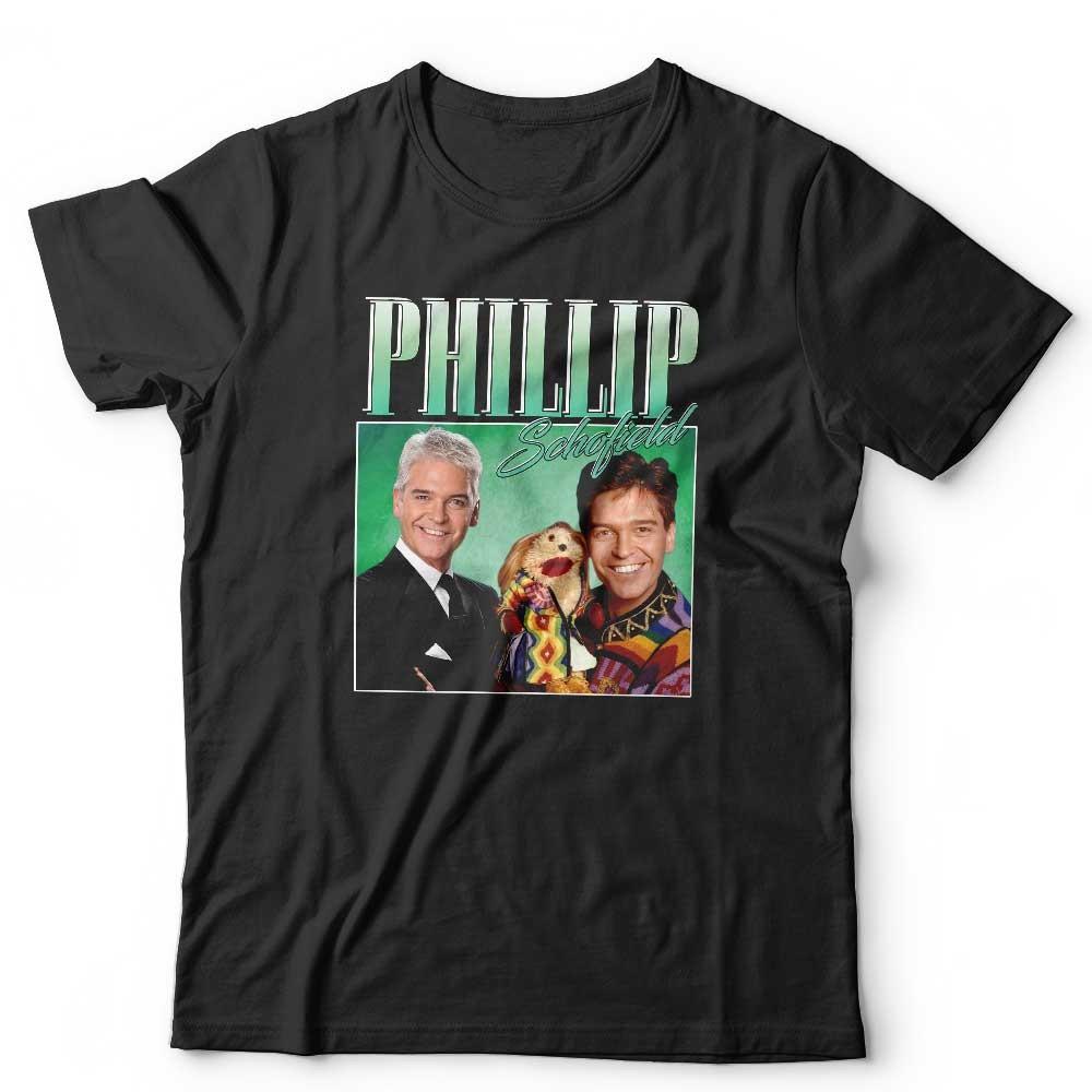 

Phillip Schofield Tshirt Appreciation Unisex Homage Throwback Stag or Hen Funny 4XL