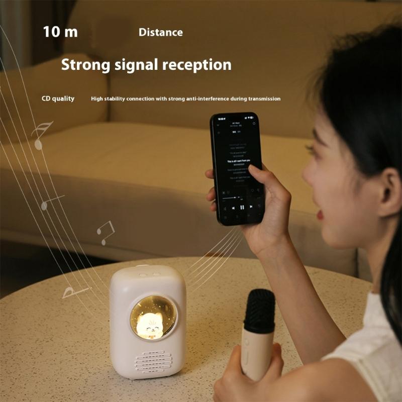 Portable Bluetooth-compatible Speaker Sound Wireless Speaker with Retractable Handle Karaoke Outdoor Travel Party